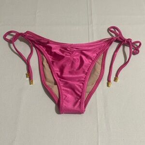 PILYQ Women's CPK Ruched Tie Full Bikini Bottom Size S